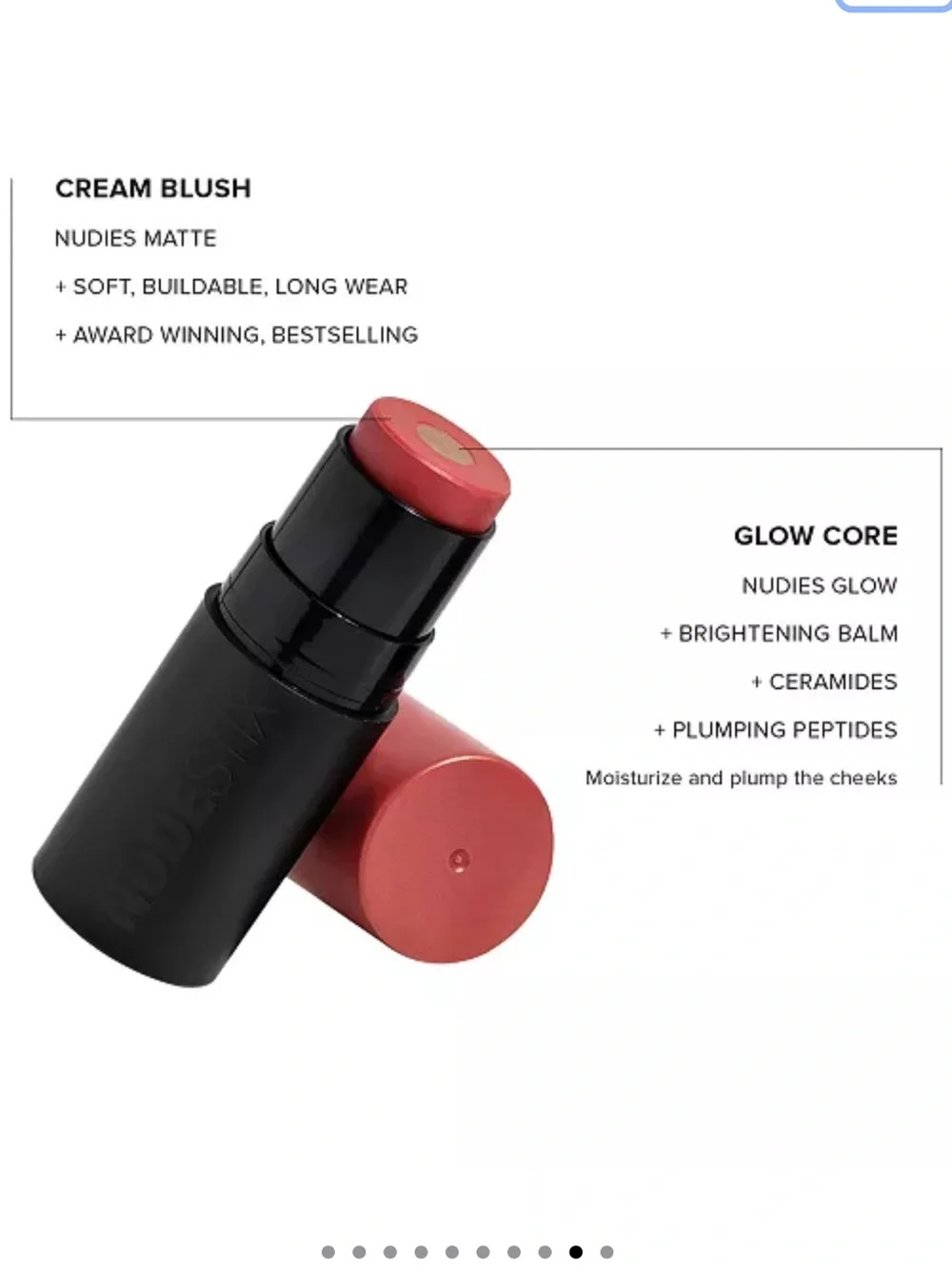NUDESTIX Nudies Matte + Glow Core All Over Face Blush Color, 0.2 oz.